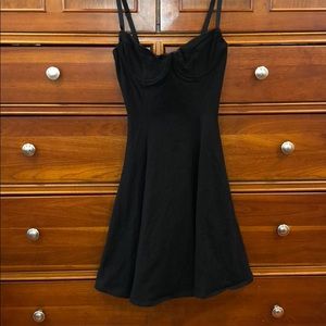 American Apparel Black Bustier Mini Dress